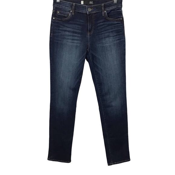 Kut from the Kloth Catherine Boyfriend Dark Wash Slim Straight Jeans 4 x 31 - Picture 3 of 11